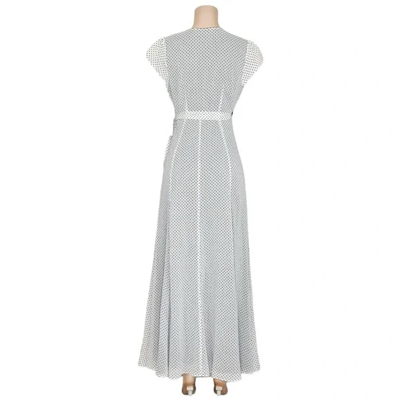 TULAROSA Sid Wrap Maxi Dress, Eggshell, SM - Picture 5 of 7